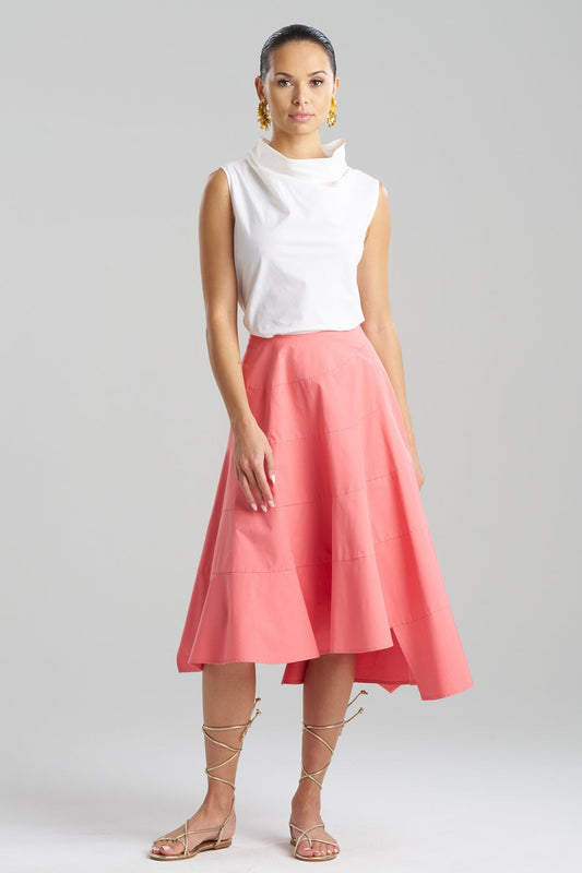 NATORI Tech Cotton Taffeta Origami Spiral Skirt