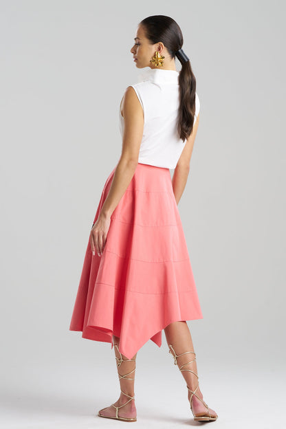 NATORI Tech Cotton Taffeta Origami Spiral Skirt