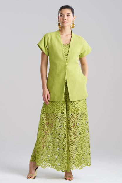 NATORI Basketweave Cotton Kimono Jacket