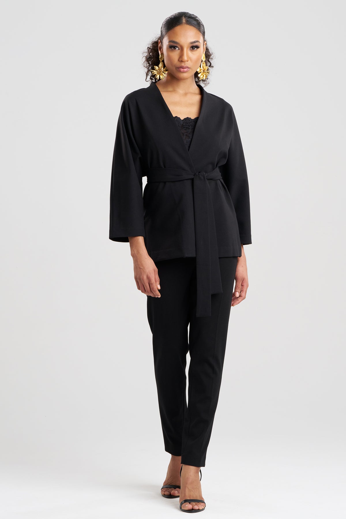 NATORI Compact Knit Kimono Jacket