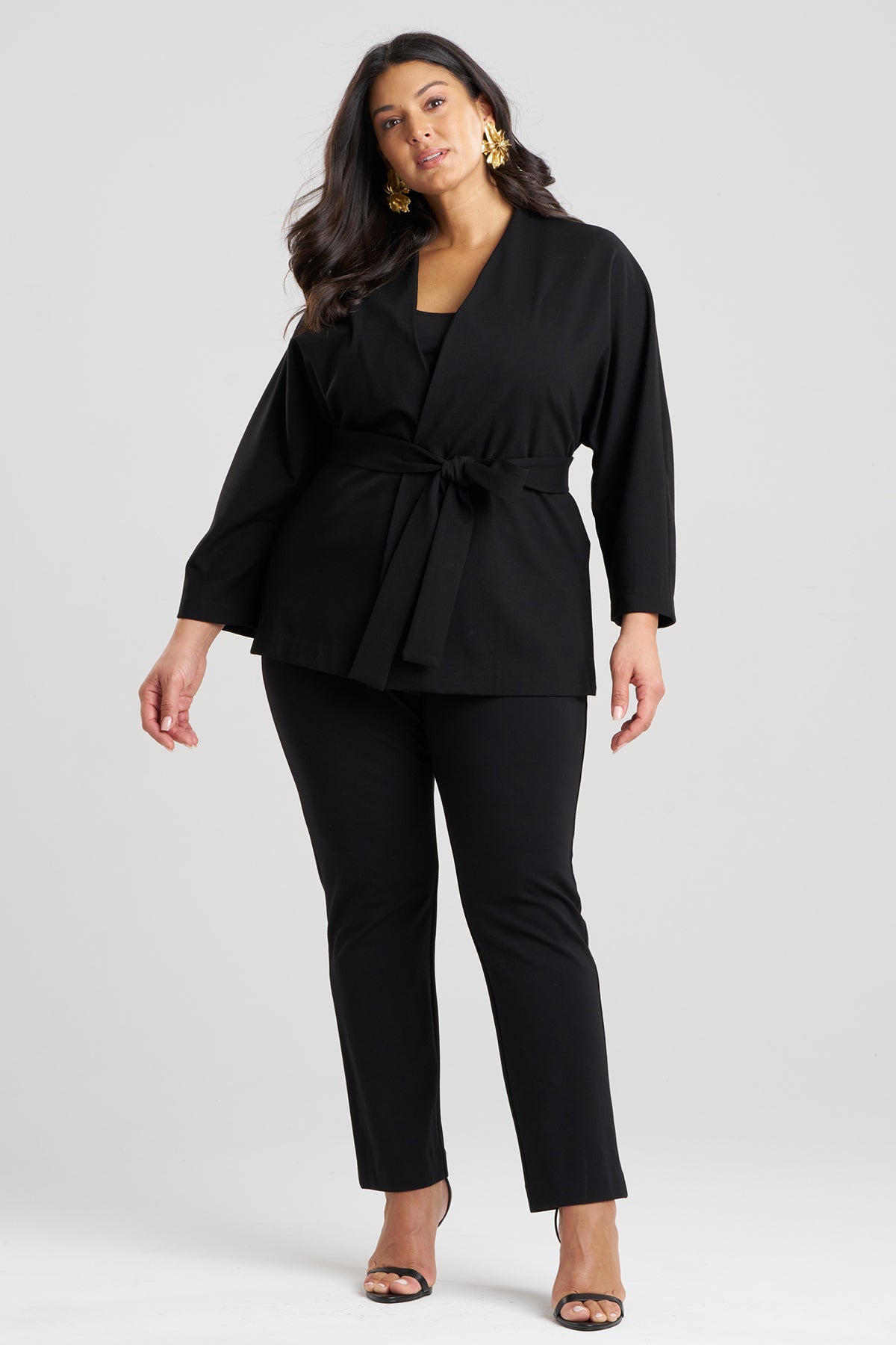 NATORI Compact Knit Kimono Jacket