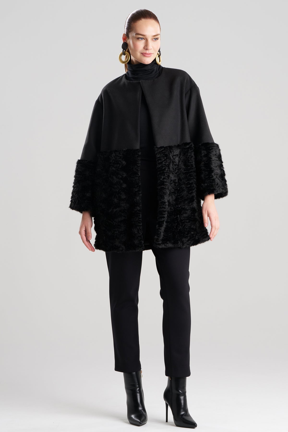 NATORI Felt Astrakhan Coat