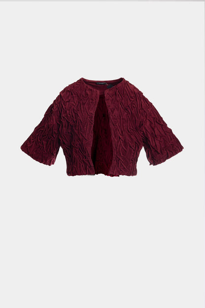 NATORI Vegan Luxe Suede Texture Embroidered Jacket