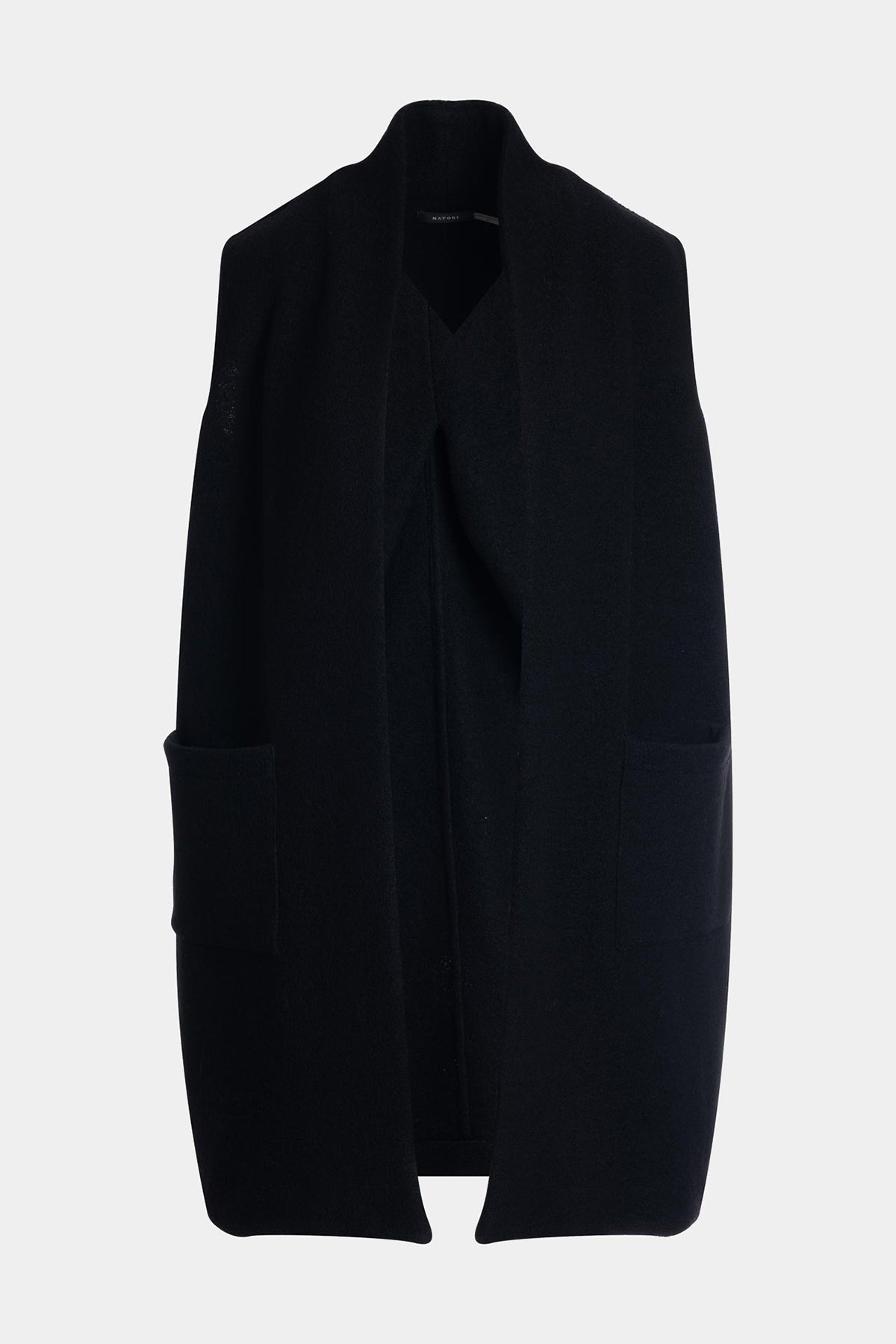 NATORI Boiled Wool Patch Pocket Vest