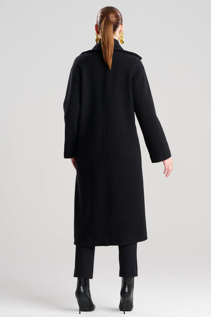 NATORI Boiled Wool Stand Collar Coat