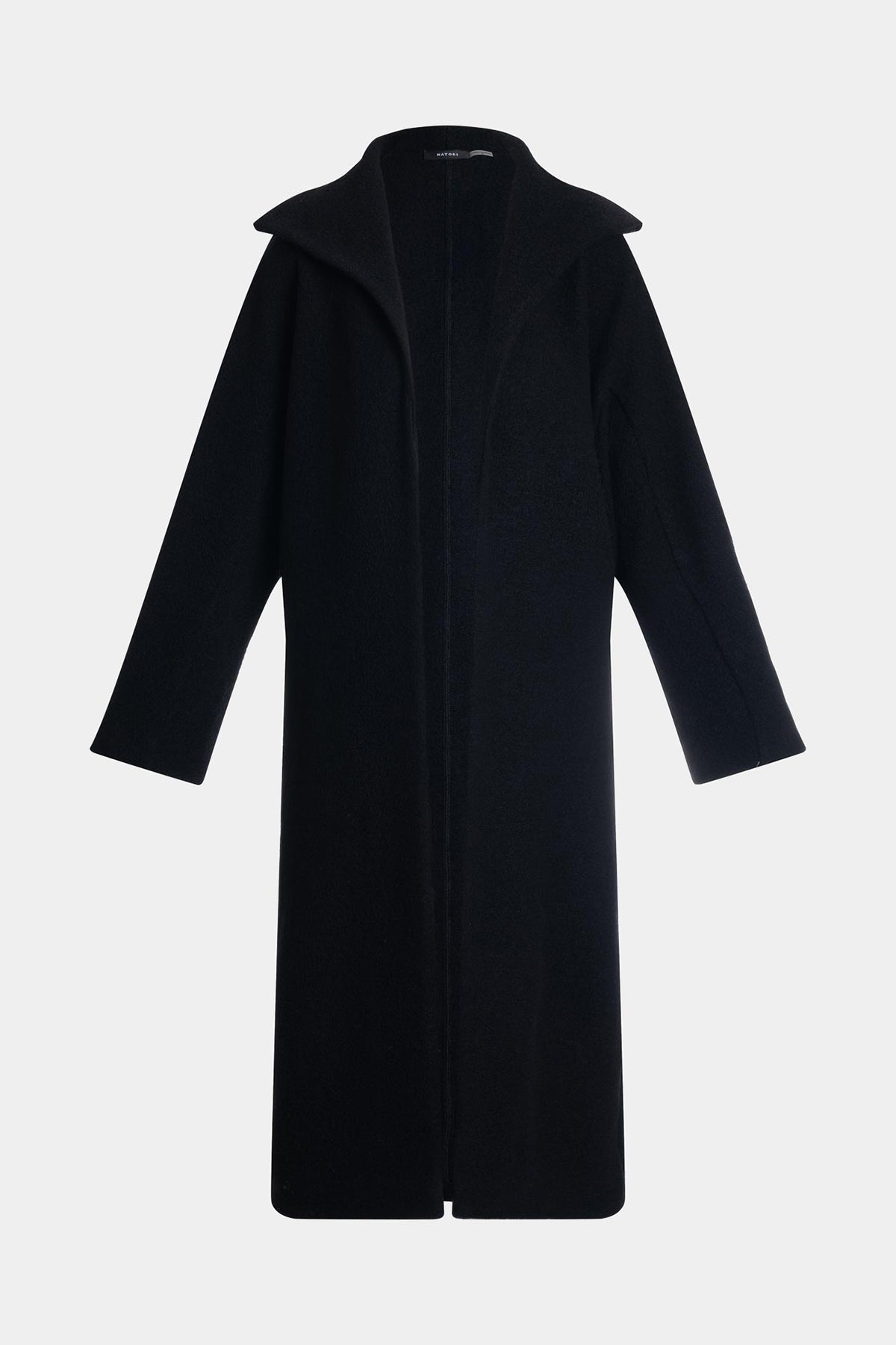NATORI Boiled Wool Stand Collar Coat