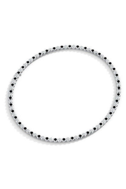 NATORI Buy Indochine 14k Black & White Diamond Hexagon Tennis Necklace in 14K White Gold Online