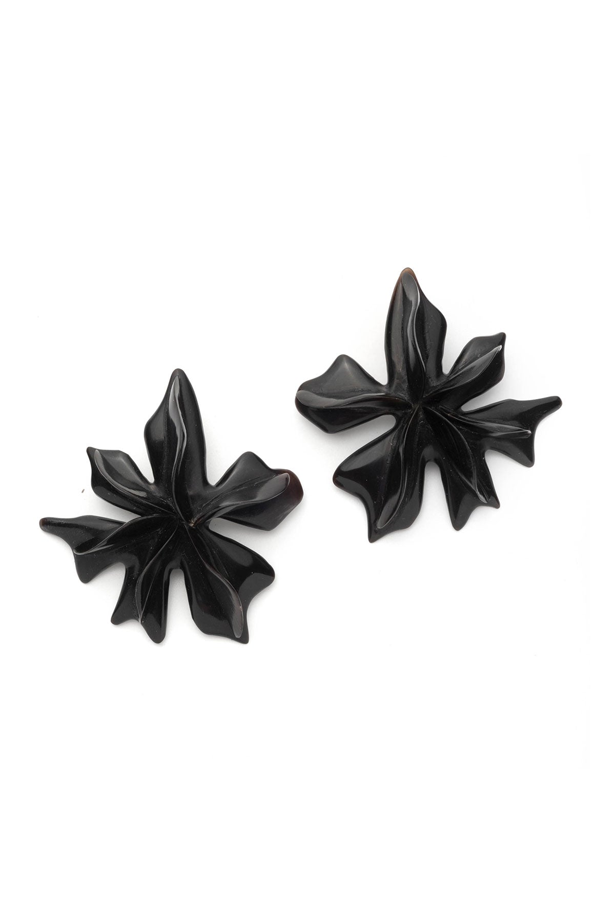 NATORI Buffalo Horn Statement Floral Earrings