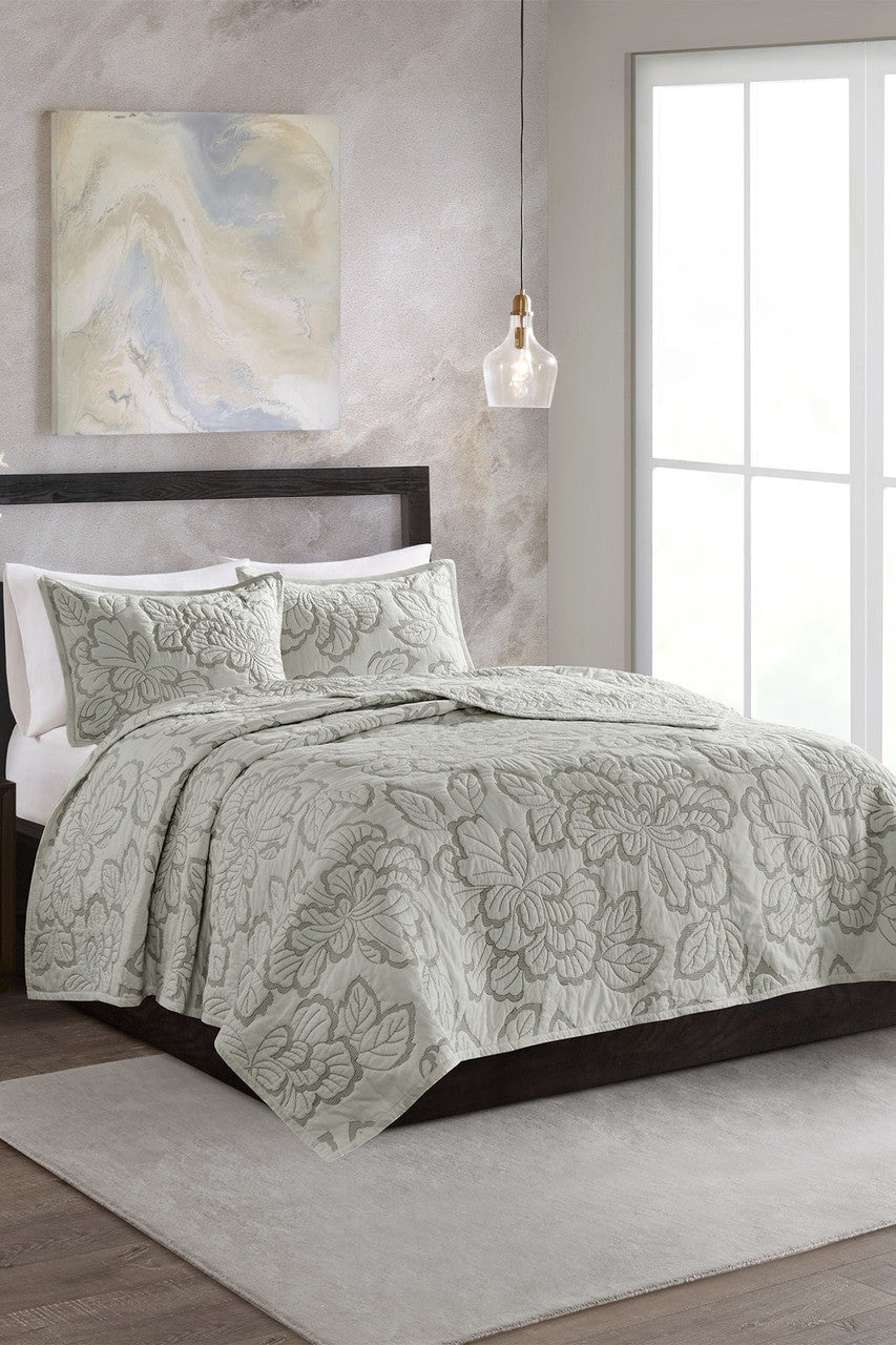 NATORI Buy Kira Quilt Gray Comforter Set in Grey Online