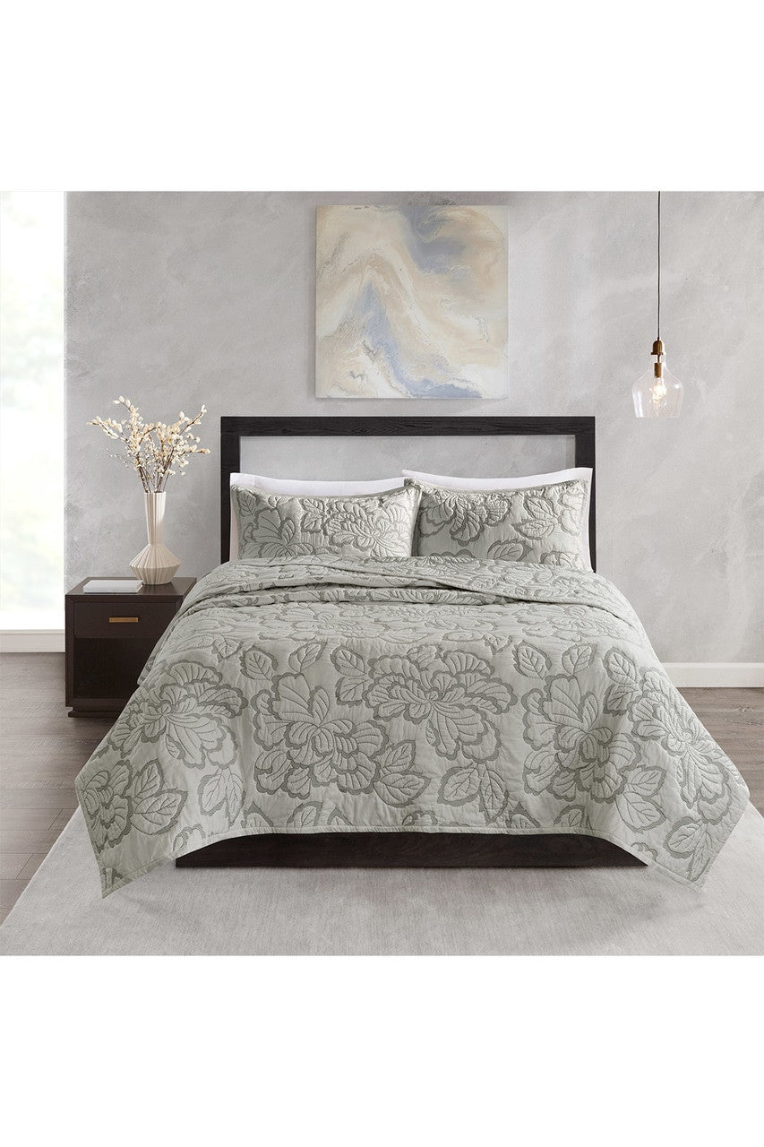 NATORI Buy Kira Quilt Gray Comforter Set in Grey Online