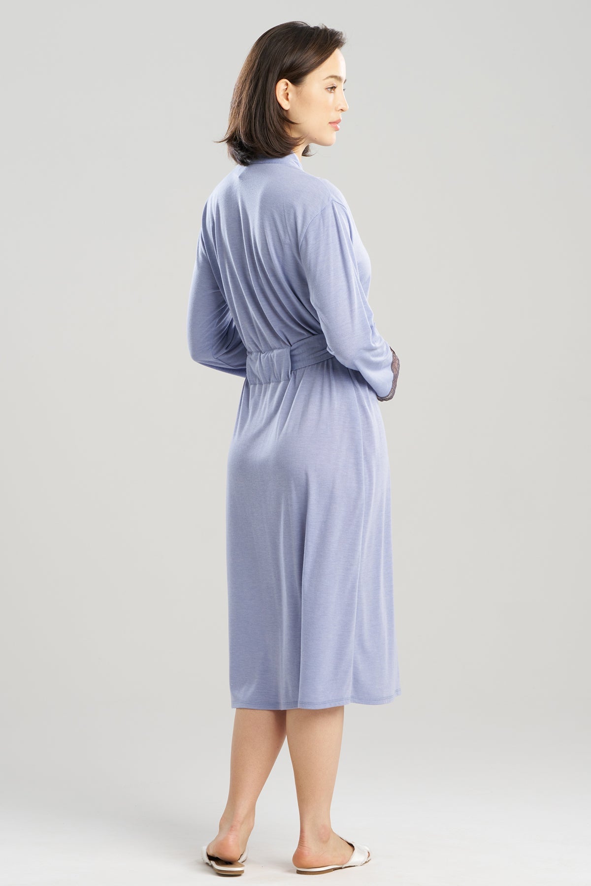 NATORI Dhalia Knit Jersey Lace Robe