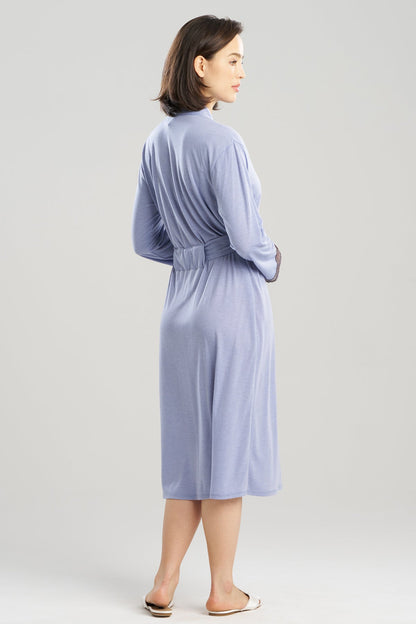 NATORI Dhalia Knit Jersey Lace Robe