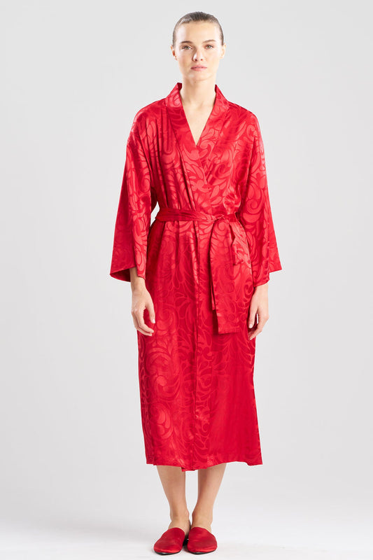 NATORI Scroll Satin Jacquard Robe