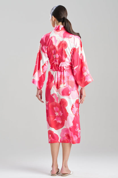 NATORI Floria Printed Satin Robe
