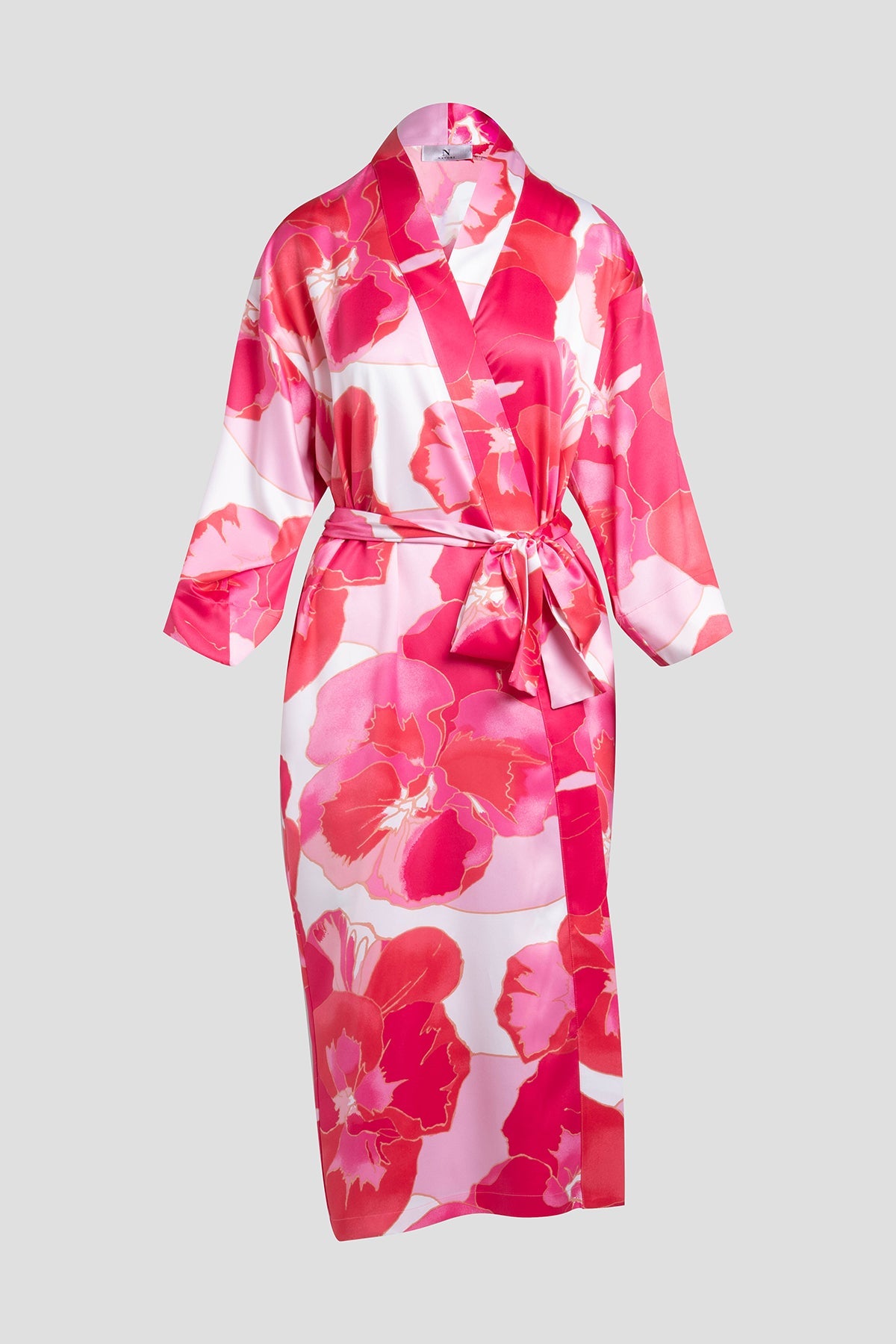NATORI Floria Printed Satin Robe