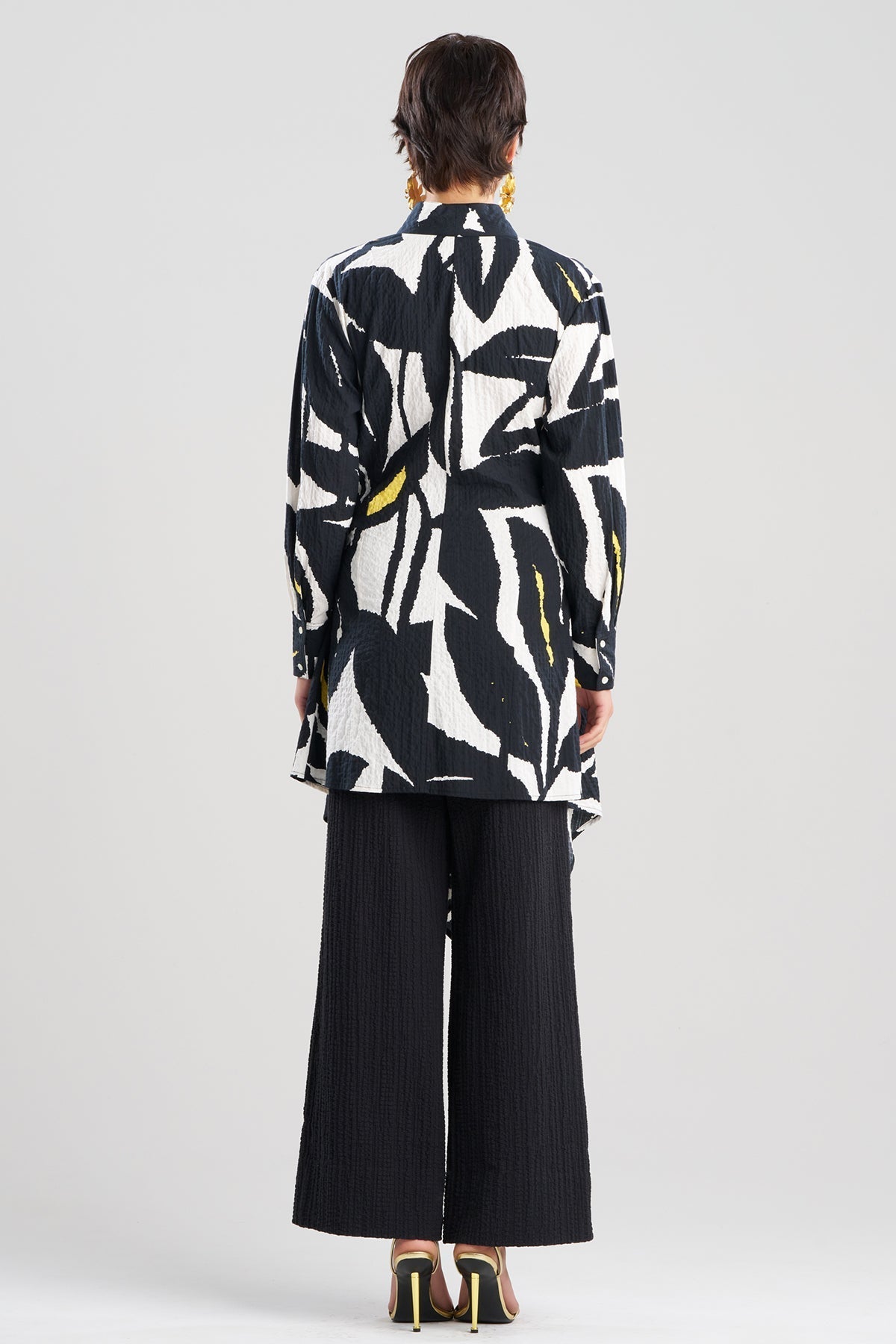 NATORI Leaf Matelassé Cotton Handkerchief Tunic