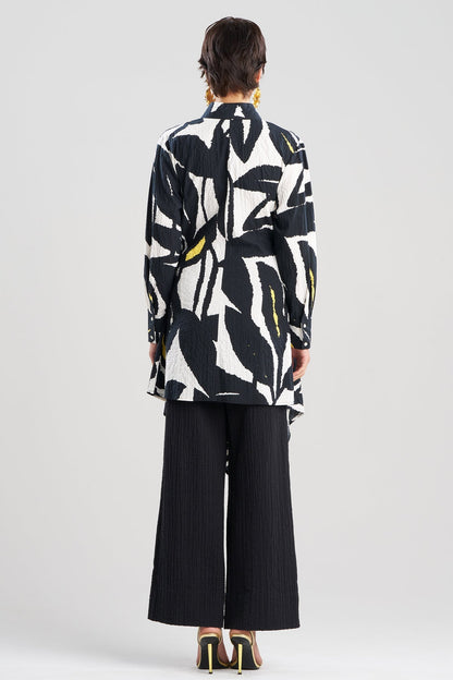 NATORI Leaf Matelassé Cotton Handkerchief Tunic