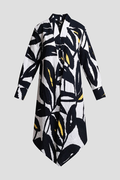 NATORI Leaf Matelassé Cotton Handkerchief Tunic