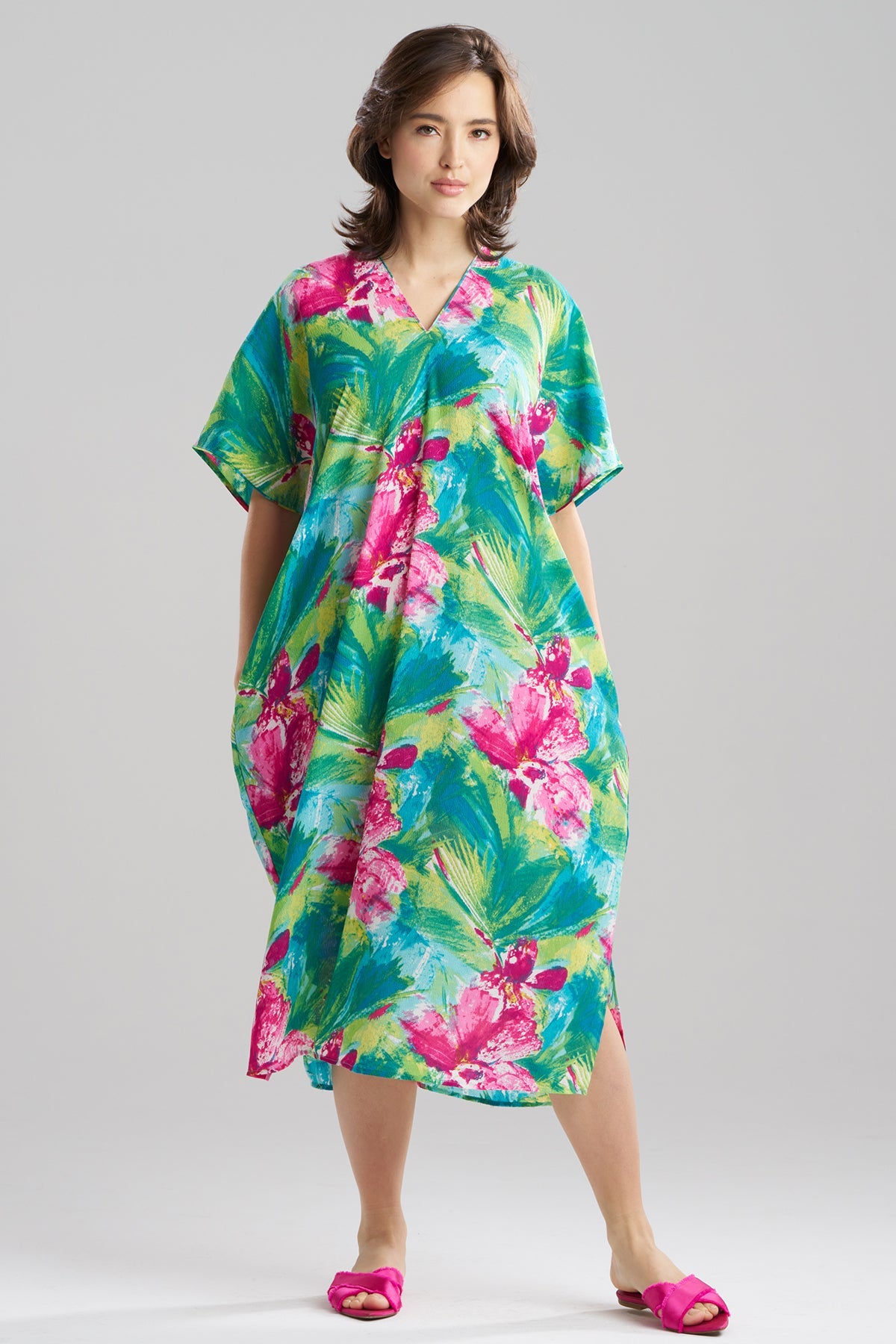 NATORI Tropic Crinkle Caftan
