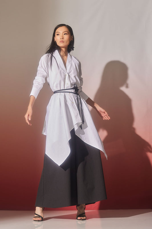 NATORI Cotton Poplin Handkerchief Tunic