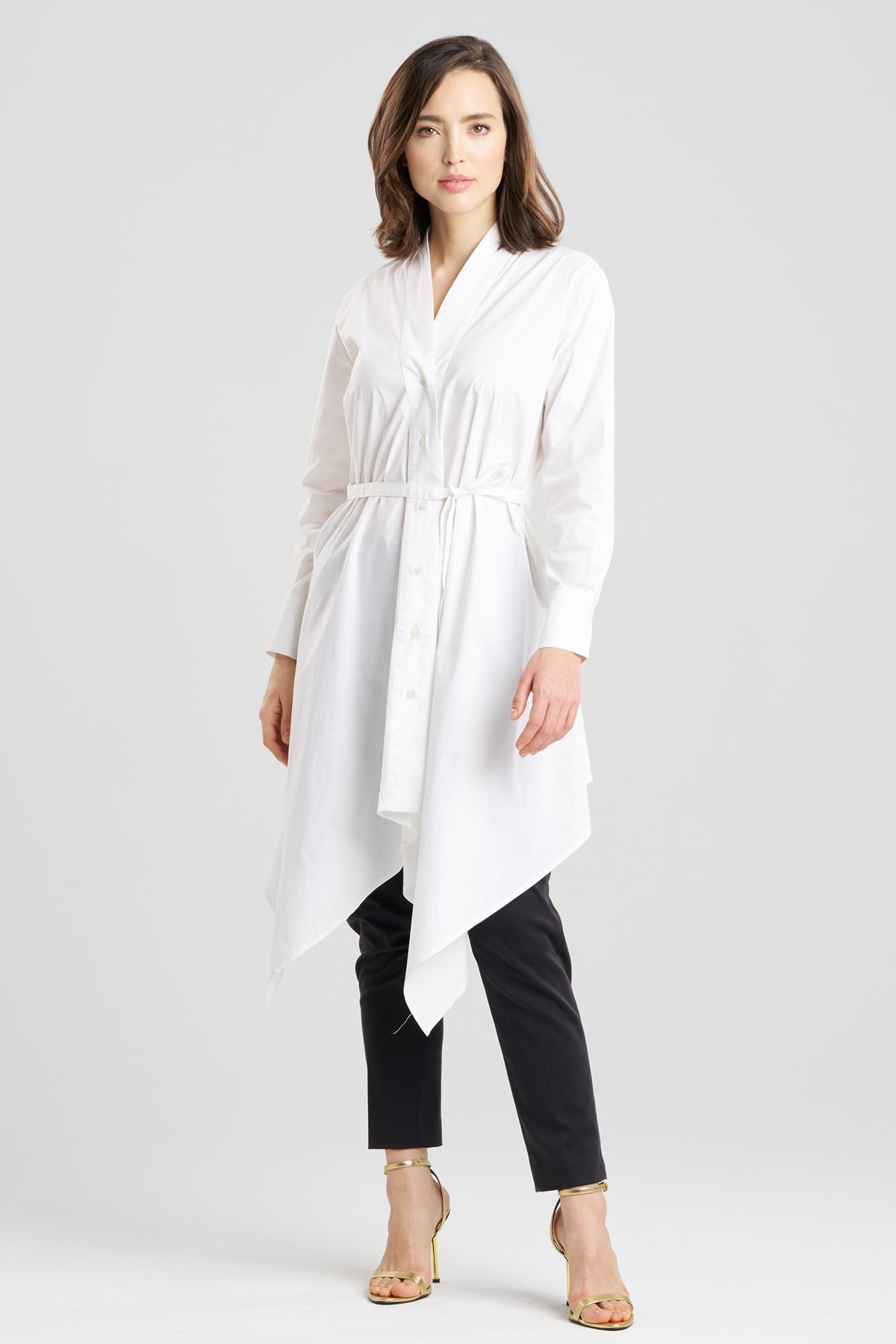NATORI Cotton Poplin Handkerchief Tunic