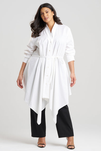 NATORI Cotton Poplin Handkerchief Tunic