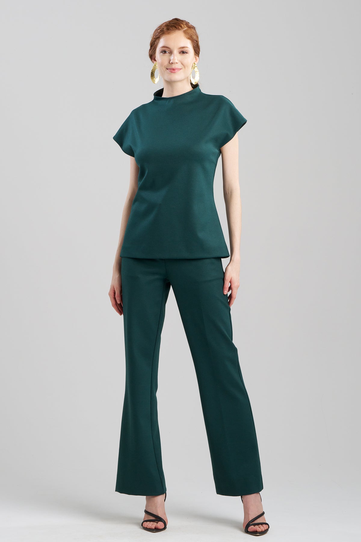 NATORI Double Jersey Funnel Neck Top