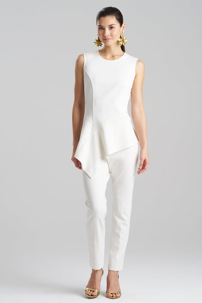 NATORI Compact Knit Asymmetrical Top