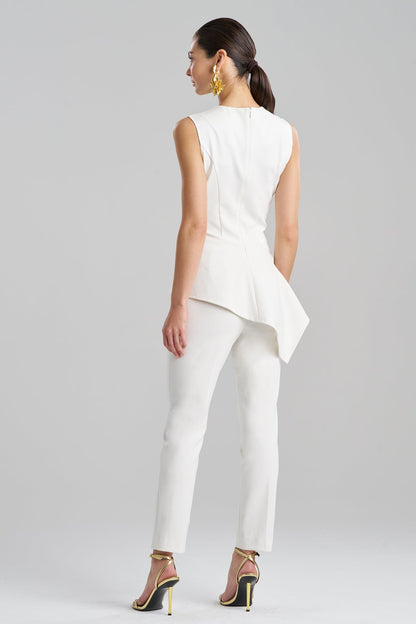 NATORI Compact Knit Asymmetrical Top