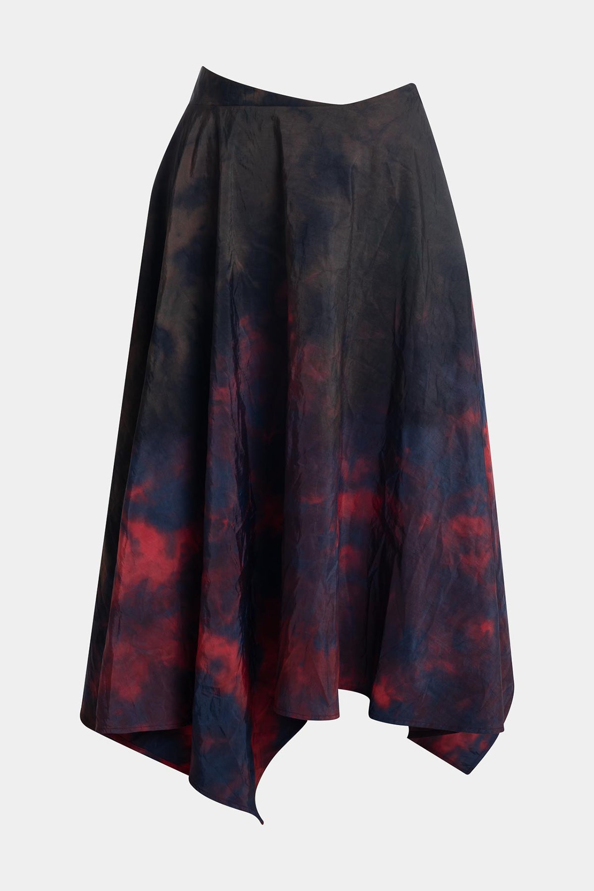 NATORI Niji Tie Dye Taffeta Origami Maxi Skirt