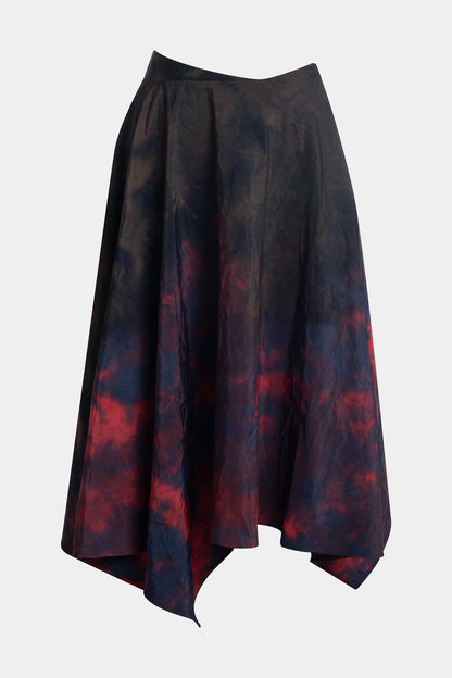 NATORI Niji Tie Dye Taffeta Origami Maxi Skirt