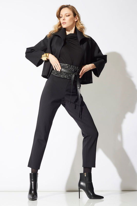 NATORI Techno Crepe Side Zip Ankle Pants