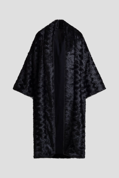 NATORI Astrakhan Faux Fur Coat