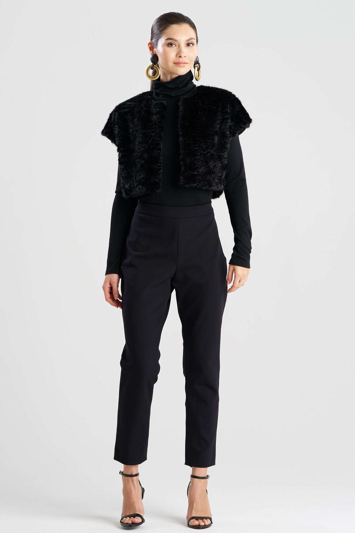 NATORI Astrakhan Faux Fur Bolero