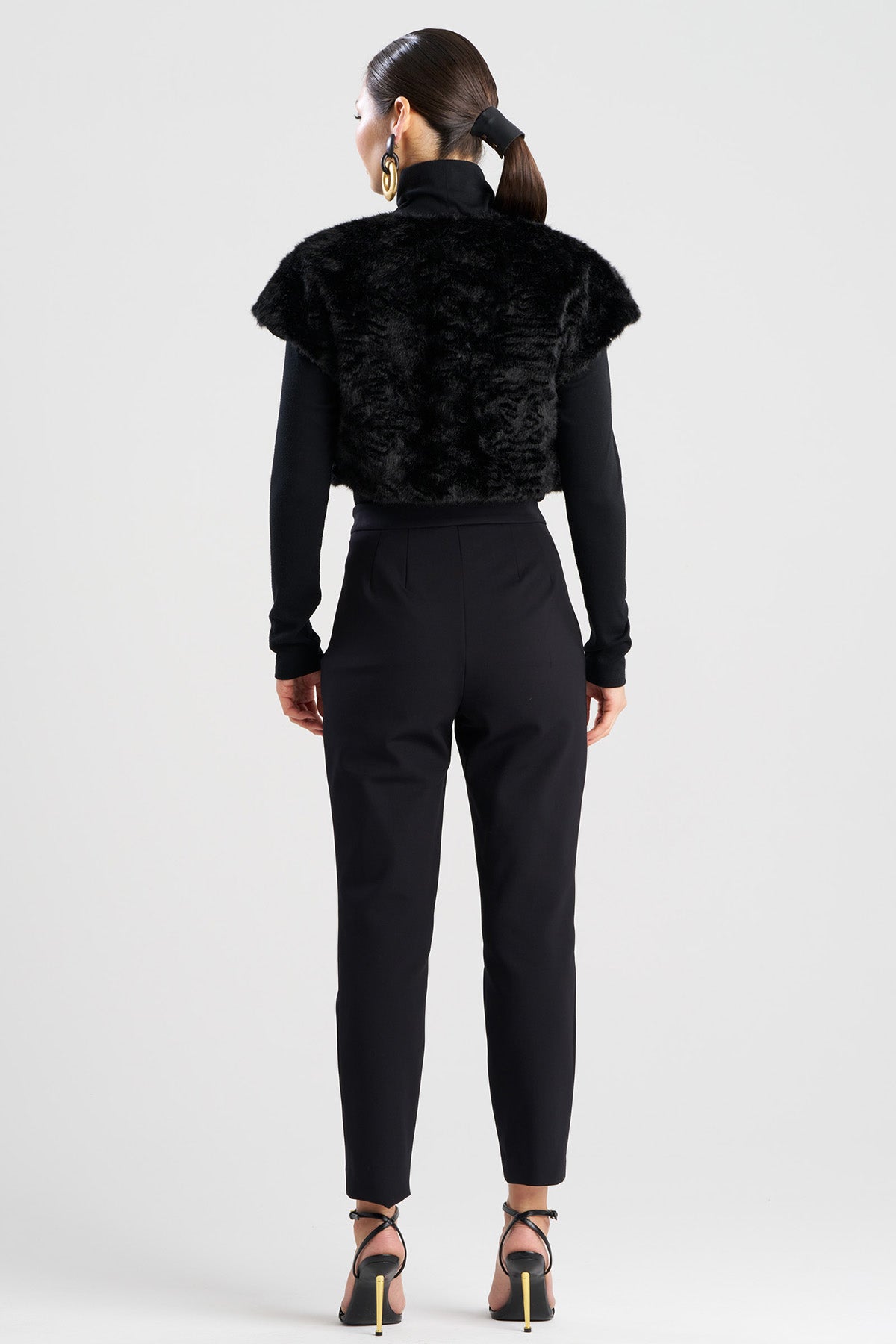 NATORI Astrakhan Faux Fur Bolero