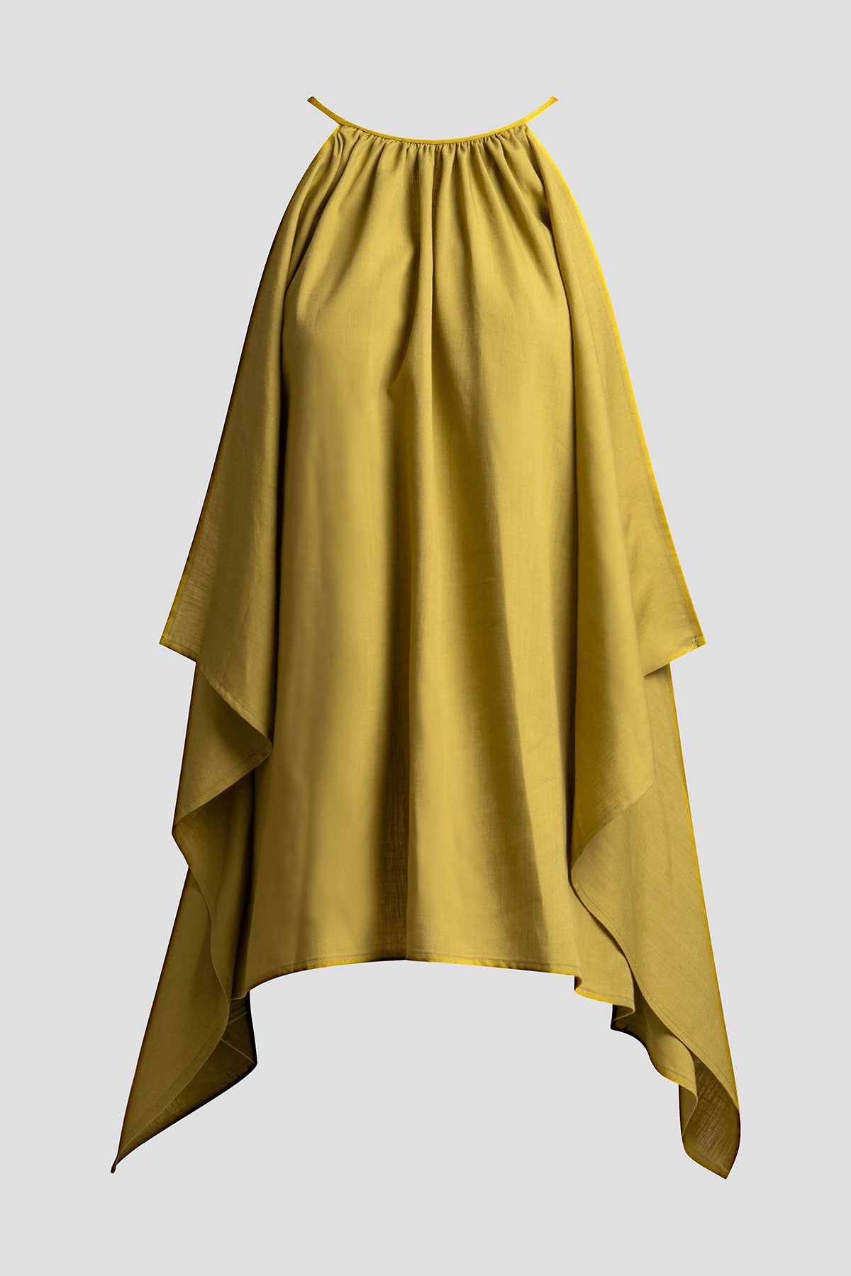 NATORI Solid Linen Handkerchief Hem Tunic
