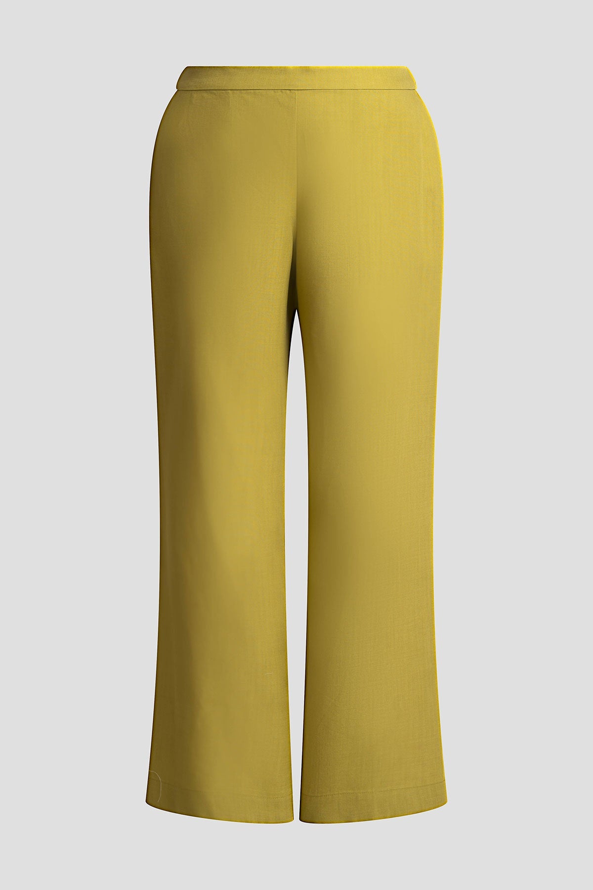 NATORI Solid Linen Pull On Straight Leg Pants