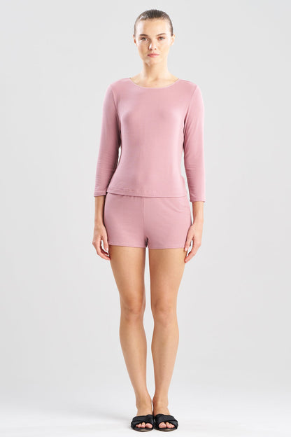 NATORI Rib Essentials Long Sleeve Shorts PJ