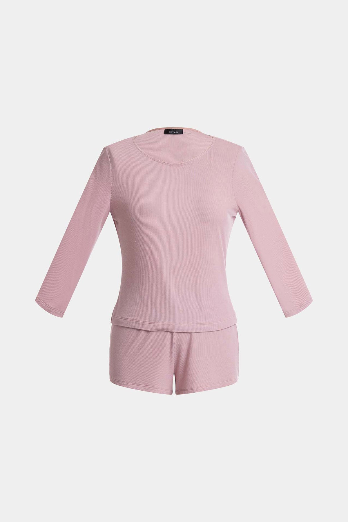 NATORI Rib Essentials Long Sleeve Shorts PJ