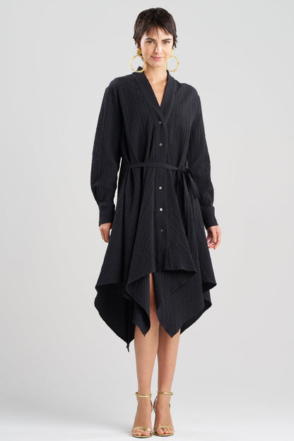NATORI Matelassé Cotton Handkerchief Dress