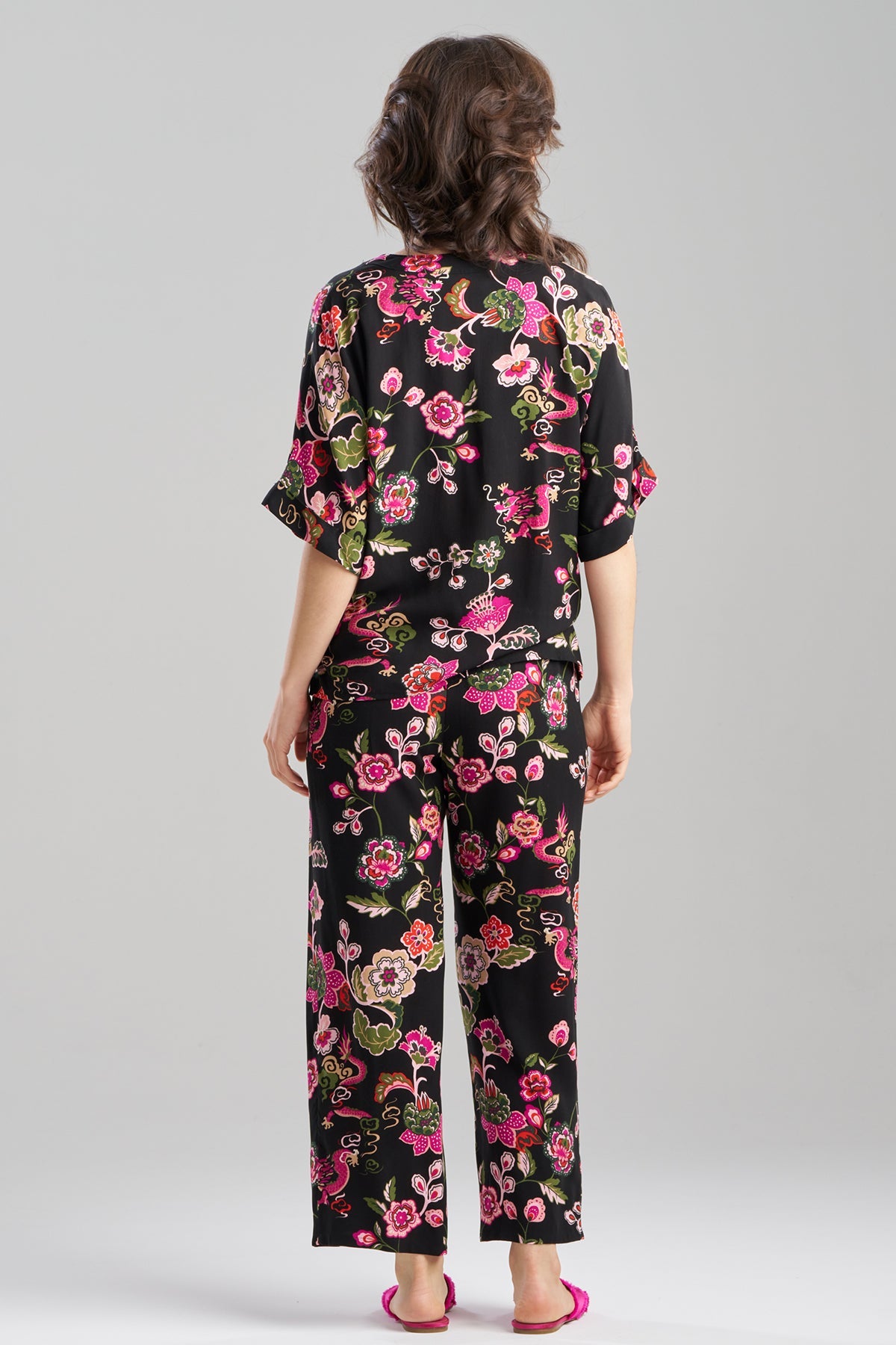 NATORI Fleur Dragon Printed Challis PJ Set