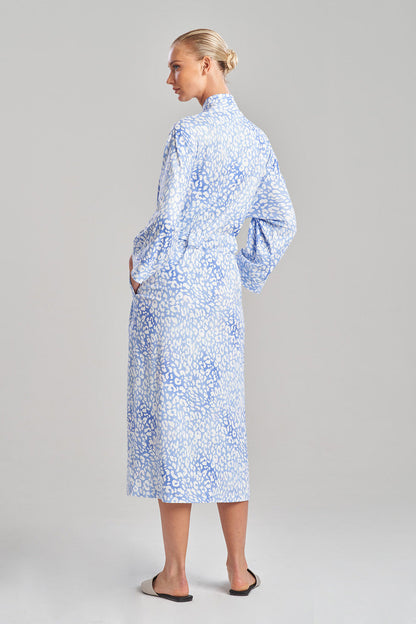 NATORI Buy Misty Leopard Cozy Knit Robe in Blue Orchid Online