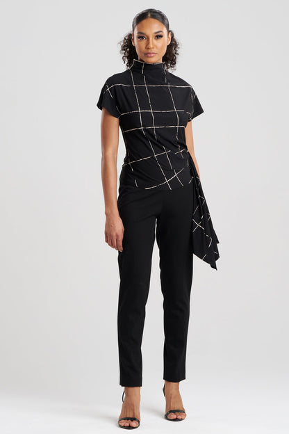 NATORI Zia Crepe Knit Cascade Top