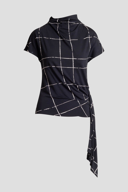 NATORI Zia Crepe Knit Cascade Top