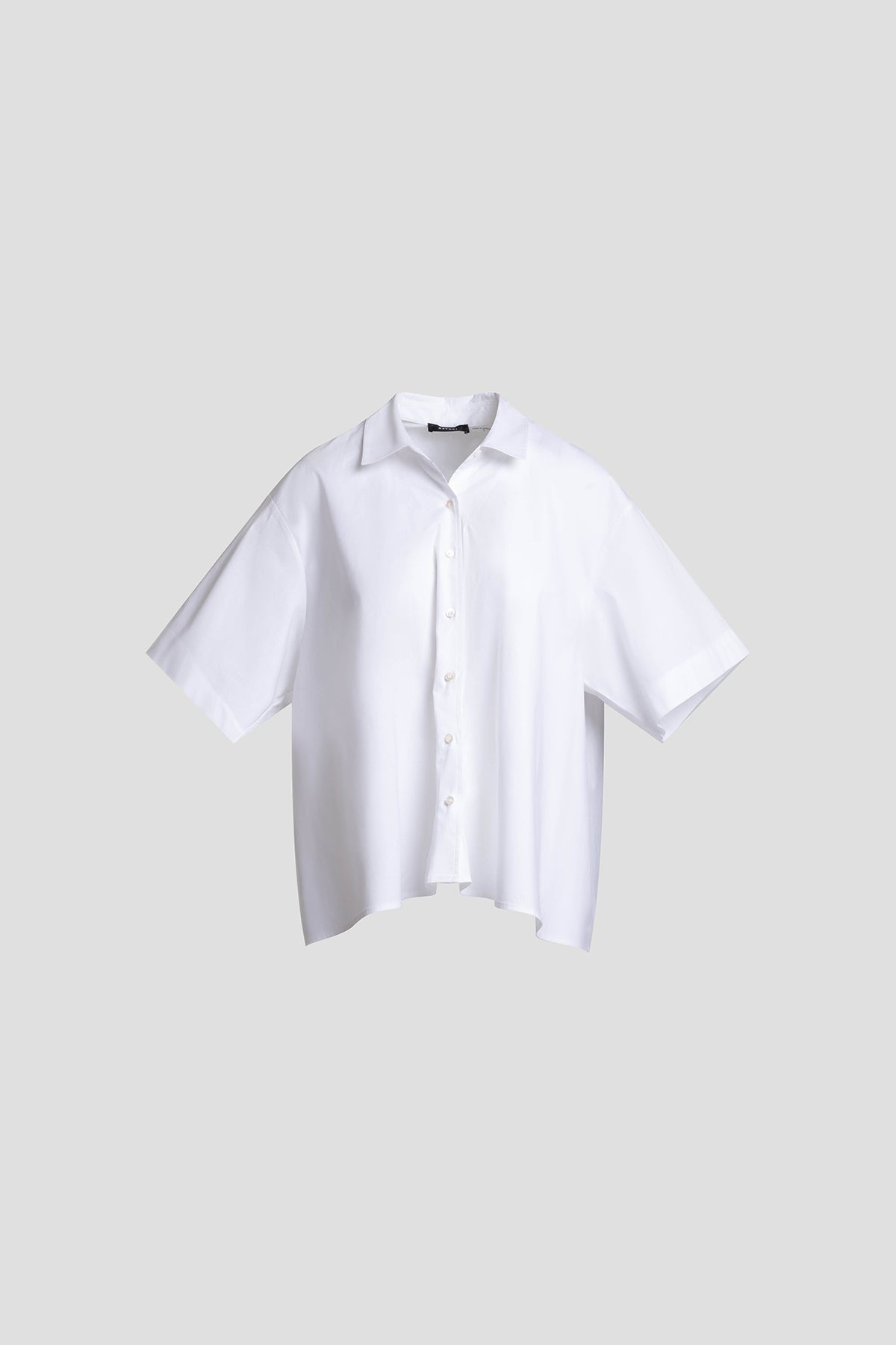 NATORI Cotton Poplin Short Sleeve Trapeze Shirt