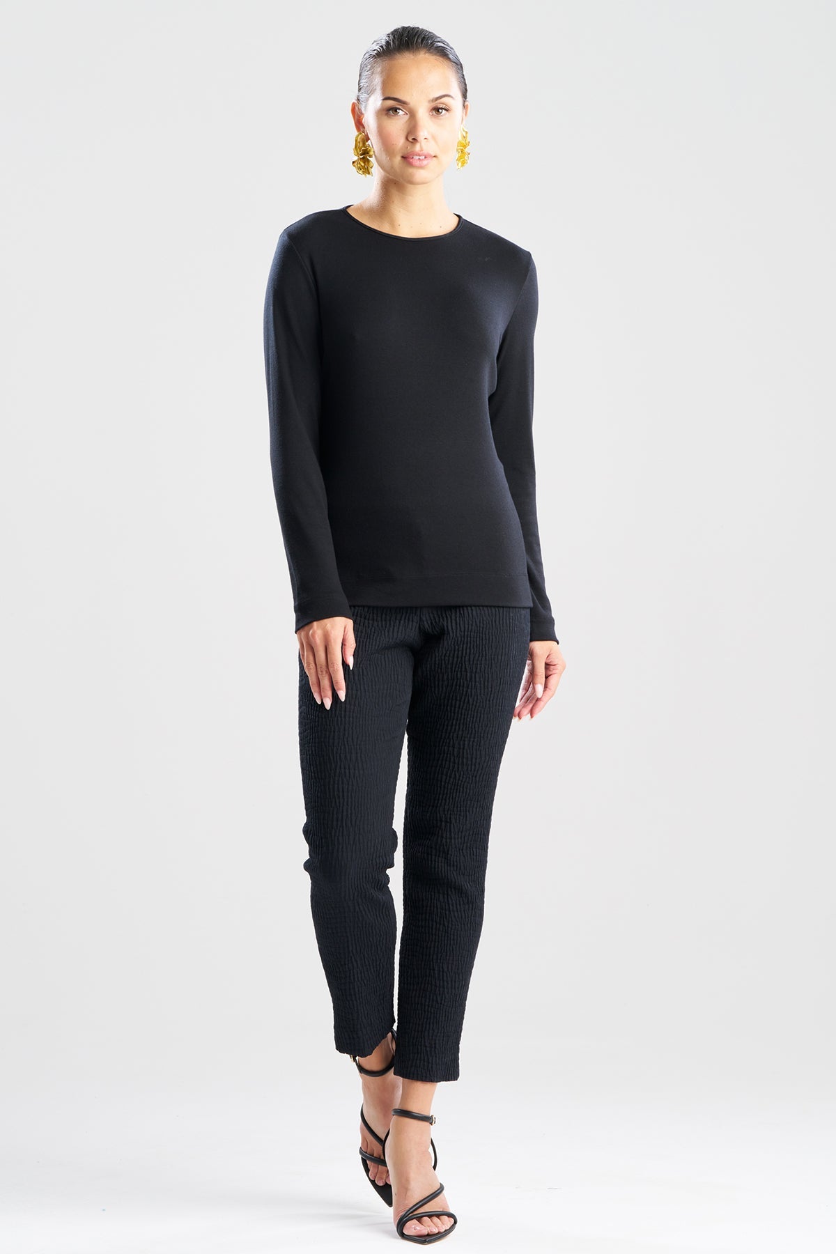 NATORI Layering Jersey Long Sleeve Crew Neck