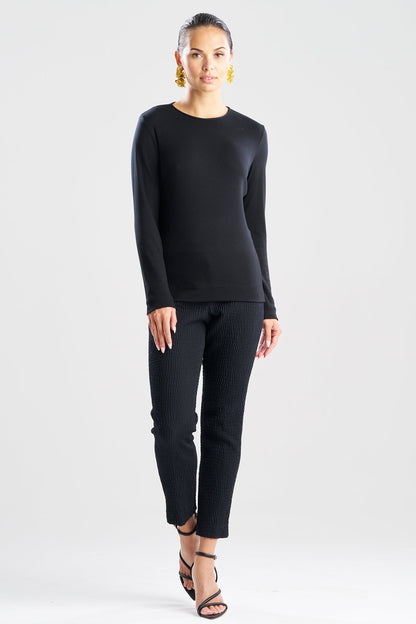 NATORI Layering Jersey Long Sleeve Crew Neck