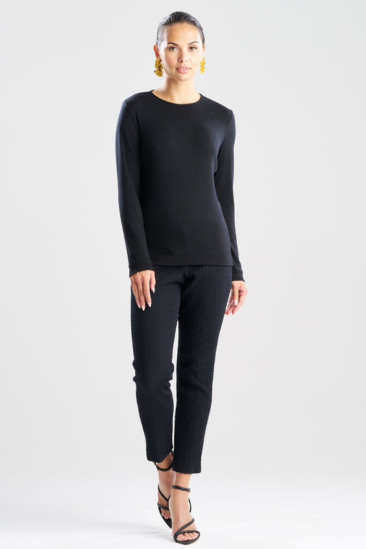 NATORI Layering Jersey Long Sleeve Crew Neck