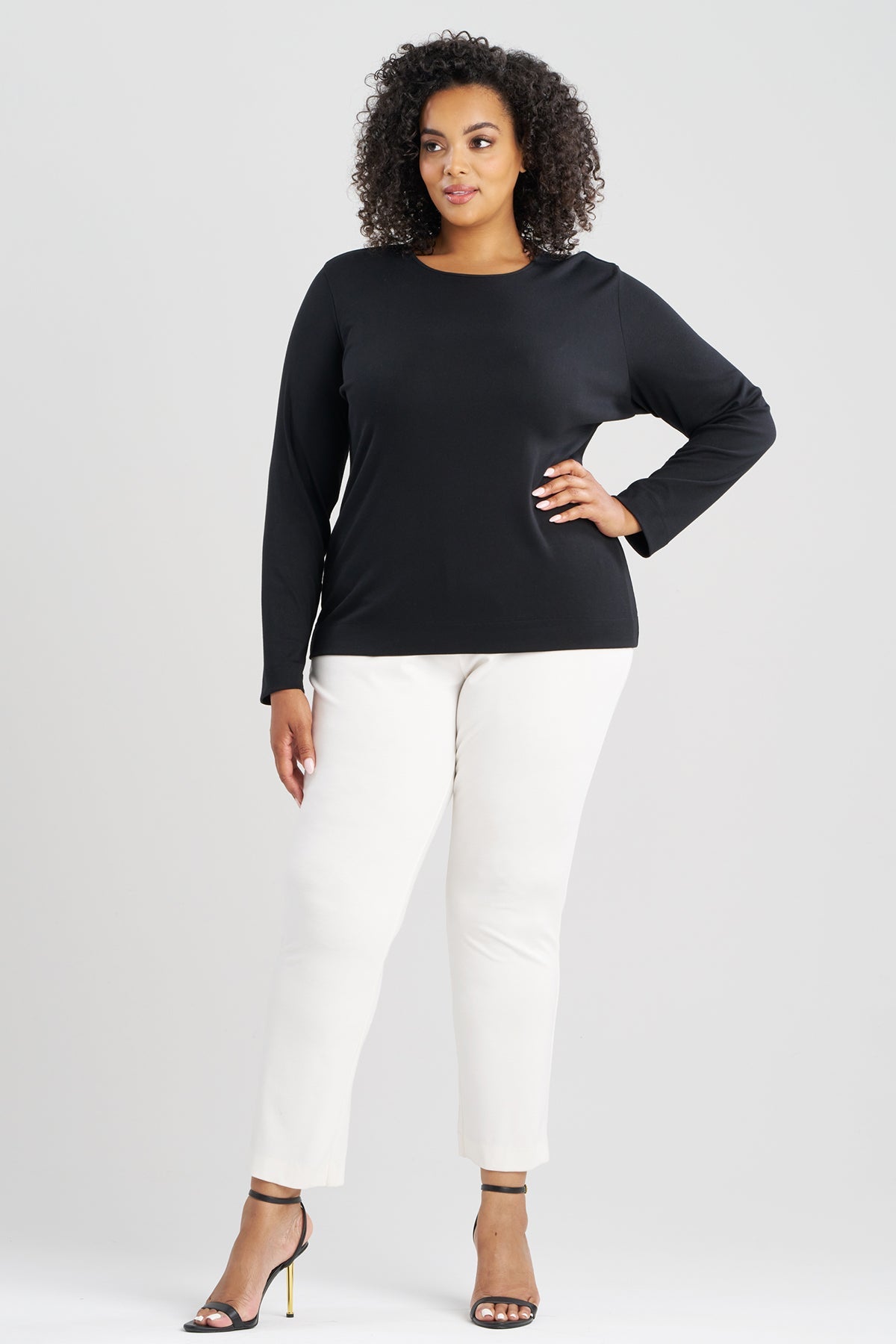 NATORI Layering Jersey Long Sleeve Crew Neck