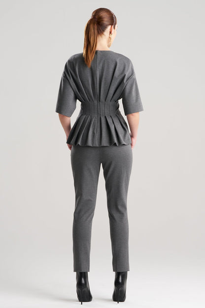NATORI Compact Knit Pleat Release Top